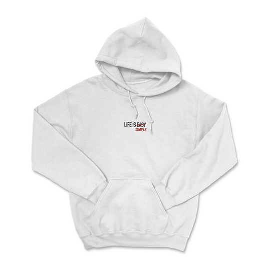 life is simple Hoodie White