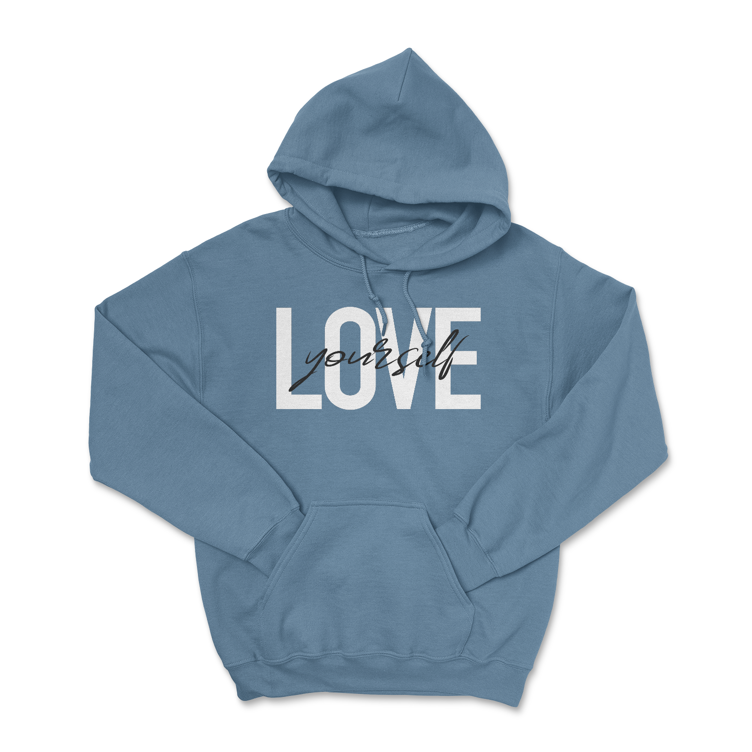 Love Yourself Hoodie Indigo Blue